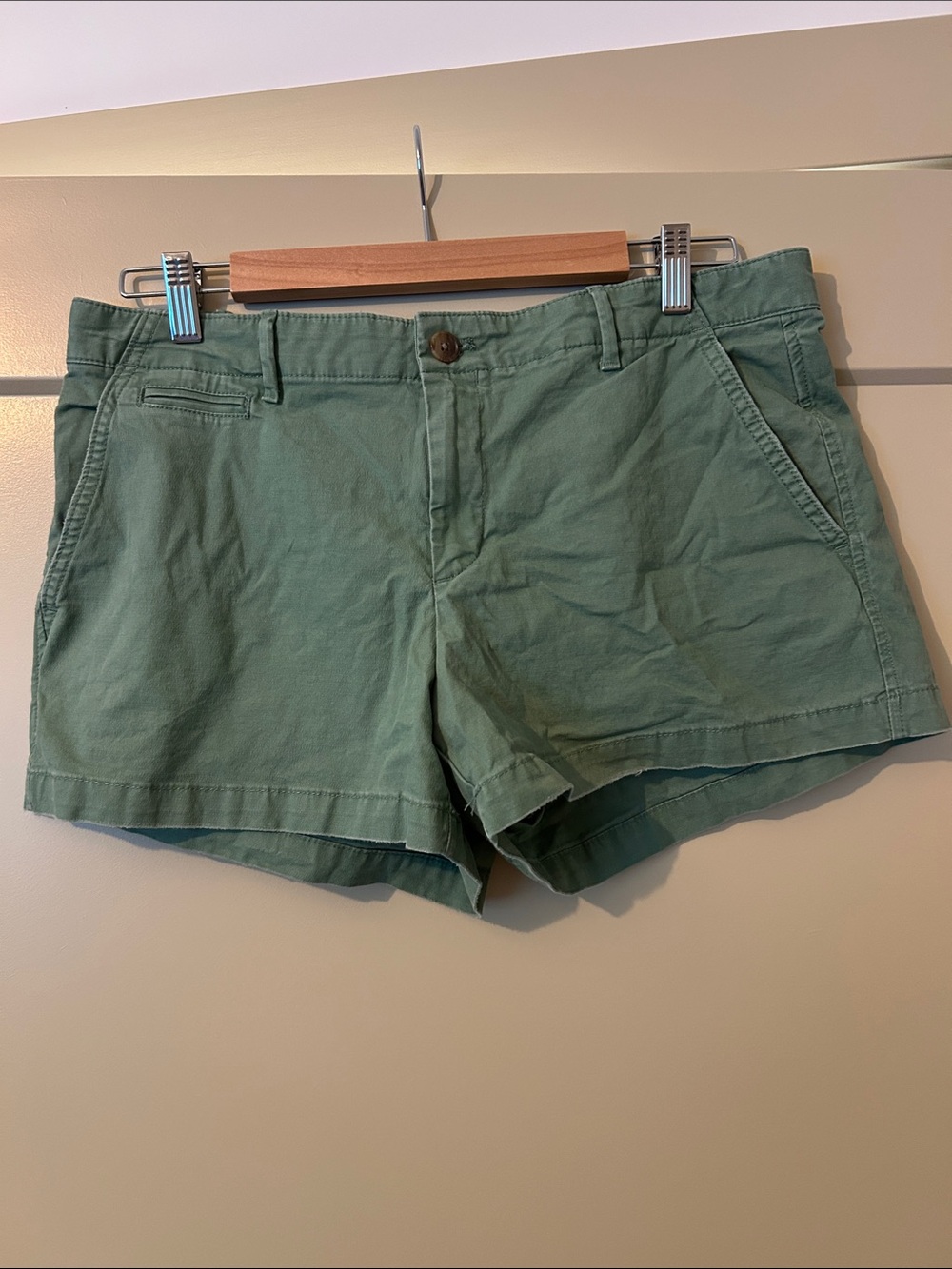 GAP Olive Green Cotton Bermuda Shorts